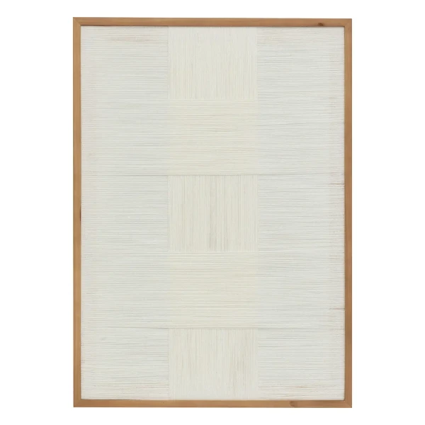 Obraz dekoracyjny tekstylny z ręcznie wykonaną plecionką Tissia Beige 50x70 - Atmosphera
