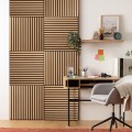 Lamele ścienne MDF na filcu akustycznym Colva 60x60, efekt jasnego dębu - Atmosphera