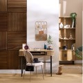 Lamele ścienne MDF na filcu akustycznym Colva 60x60, efekt orzecha włoskiego - Atmosphera
