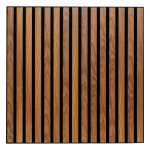 Lamele ścienne MDF na filcu akustycznym Colva 60x60, efekt orzecha włoskiego - Atmosphera