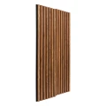 Lamele ścienne MDF na filcu akustycznym Colva 120x60, efekt orzecha włoskiego - Atmosphera