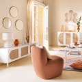 Mały fotel tapicerowany Leone, terracotta - Atmosphera