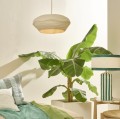 Lampa wisząca z papier-maché Competa Ø40, biała - Pomax