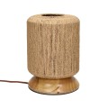 Lampa stołowa ze sznurka na drewnianej podstawie Cordera 29 - Pomax