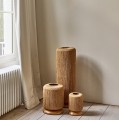 Lampa stołowa ze sznurka na drewnianej podstawie Cordera 29 - Pomax