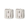 Białe lampiony na tealighty, ceramiczne Cadiz 11, 2 szt – Pomax