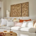 Dekoracja ścienna z drewna mango Mangga 120x120 - Pomax