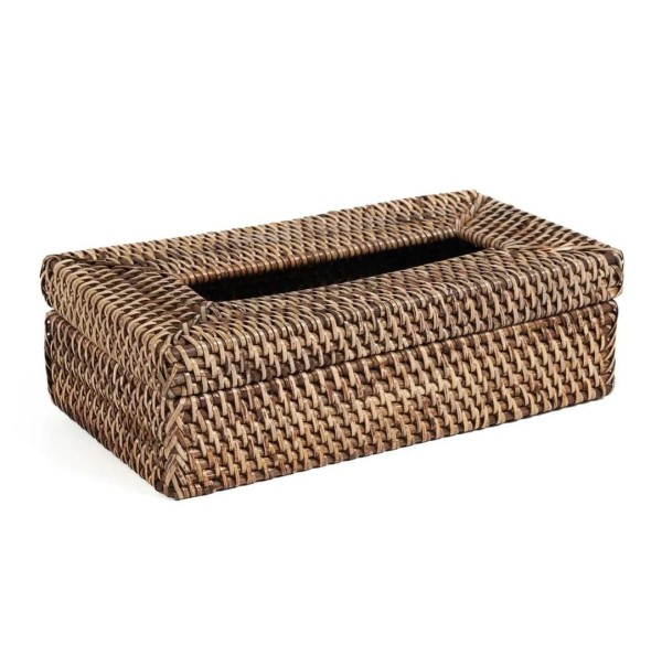 Pudełko na chusteczki prostokątne, z rattanu Classic Box - Bazar Bizar