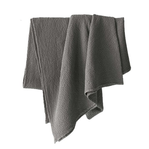 Narzuta z miękkiej bawełny waflowej Miro 260x260, Dove - Tell Me More