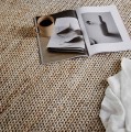 Dywan konopny ze wzorem plecionym Mid Knot 140x200, naturalny - Tell Me More
