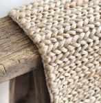 Dywan konopny ze wzorem plecionym Mid Knot 170x240, naturalny - Tell Me More