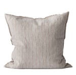 Poszewka na poduszkę z miękkiego lnu stonewashed, 50x50, Hazelnut paski - Tell Me More