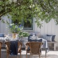 Obrus w paski Riviera Azur, 145x330 - Himla
