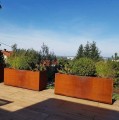 Podłużna donica corten Largo 90x30x30 - Decorti