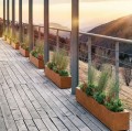 Podłużna donica corten Largo 90x30x30 - Decorti