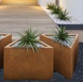 Donica ogrodowa geometryczna corten Triango - Decorti