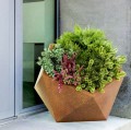 Donica ogrodowa geometryczna ze stali corten - Decorti