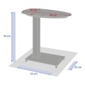 Mały metalowy stolik ogrodowy Venuzia Graphite - Hesperide