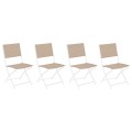 Krzesła składane ogrodowe Modula, 4 szt, linen white - Hesperide
