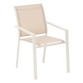 Krzesło ogrodowe sztaplowane z podłokietnikami Essentia, Linen Clay - Hesperide