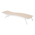 Leżak ogrodowy na kółkach Bonao, Linen White - Hesperide