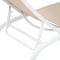 Leżak ogrodowy na kółkach Bonao, Linen White - Hesperide