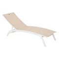 Leżak ogrodowy na kółkach Bonao, Linen White - Hesperide
