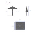 Parasol ogrodowy prostokątny odchylany Loompa 2x3 m, niebieski - Hesperide
