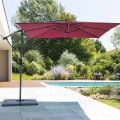 Parasol ogrodowy boczny, kwadratowy Manoa 2,5x2,5, bordowy - Hesperide