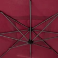 Parasol ogrodowy boczny, kwadratowy Manoa 2,5x2,5, bordowy - Hesperide