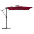 Parasol ogrodowy boczny, kwadratowy Manoa 2,5x2,5, bordowy - Hesperide