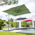 Parasol ogrodowy boczny, kwadratowy Manoa 2,5x2,5, oliwkowy - Hesperide