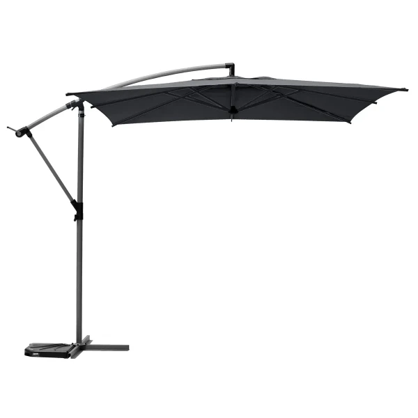 Parasol ogrodowy boczny, kwadratowy Manoa 2,5x2,5, szary - Hesperide