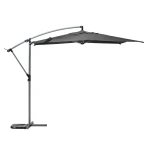 Parasol ogrodowy boczny, okrągły Manoa 3m, szary - Hesperide