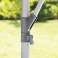 Parasol ogrodowy boczny, okrągły Manoa 3m, szary - Hesperide
