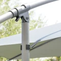 Parasol ogrodowy boczny, okrągły Manoa 3m, szary - Hesperide