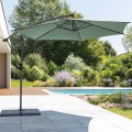 Parasol ogrodowy boczny, okrągły Manoa 3m, oliwkowy - Hesperide