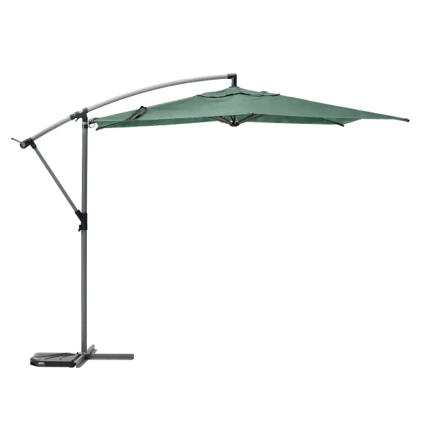 Parasol ogrodowy boczny, okrągły Manoa 3m, oliwkowy - Hesperide