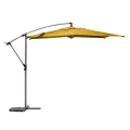 Parasol ogrodowy boczny, okrągły Manoa 3m, musztardowy - Hesperide