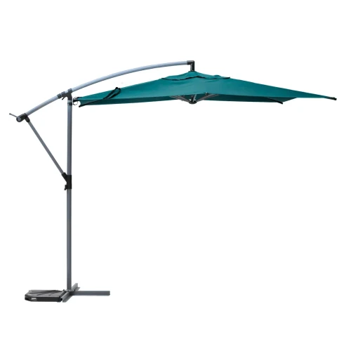 Parasol ogrodowy boczny, okrągły Manoa 3m, niebieski - Hesperide