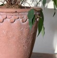 Osłonka doniczki z koronkowym reliefem Ø13, ceramiczna - Polnix