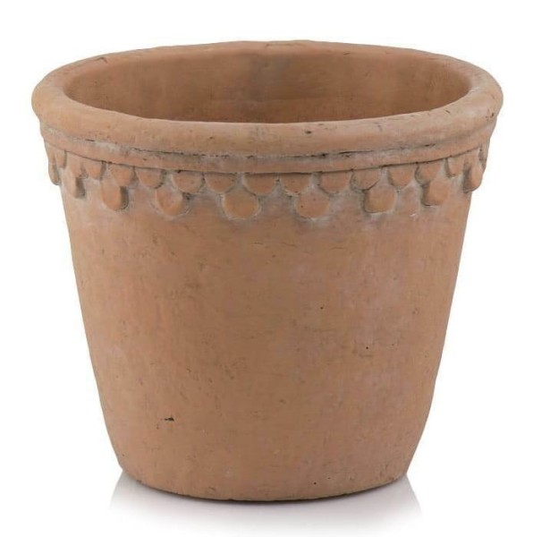 Osłonka doniczki z koronkowym reliefem Ø13, ceramiczna - Polnix