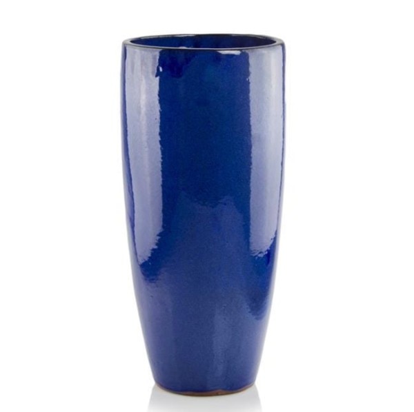 Donica ceramiczna wysoka 50, kobaltowy niebieski - Polnix