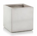 Donica kwadratowa z włókna ceramicznego 31x31x31, jasny szary - Polnix