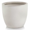 Donica z włókna ceramicznego okrągła Ø45, jasny szary - Polnix