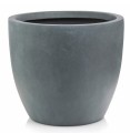Donica z włókna ceramicznego okrągła Ø36, ciemny szary - Polnix