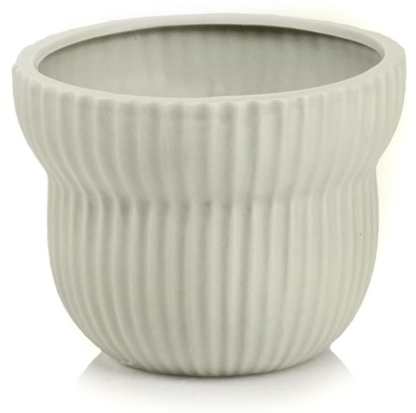 Ryflowana osłonka ceramiczna Ø13, jasnoszara - Polnix