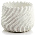Osłonka ceramiczna z wypukłym organicznym wzorem Ø17, biała - Polnix