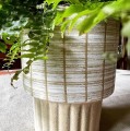 Osłonka ceramiczna na karbowanej nodze Ø19, beżowo-biała - Polnix