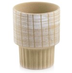 Osłonka ceramiczna na karbowanej nodze Ø19, beżowo-biała - Polnix